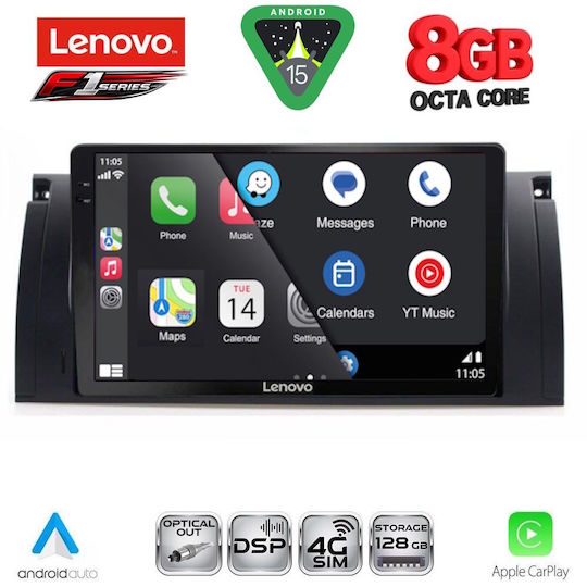 Lenovo Car Audio System for BMW E46 1998-2005 (Bluetooth/USB/WiFi/GPS/Apple-Carplay/Android-Auto) with Touch Screen 9"