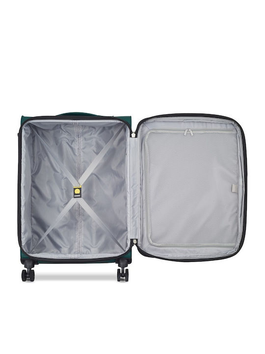 Delsey Dita Mittlerer Reise Koffer Grün mit 4 Räder Höhe 69cm