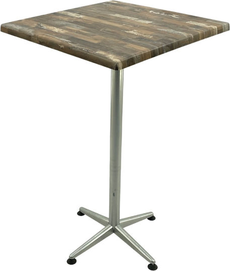 Masa Bar Pătrată Classic Gri 80x80x107 cm Masa Bar Pătrată Classic Gri 80x80x107 cm