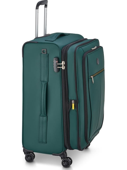 Delsey Dita Mittlerer Reise Koffer Grün mit 4 Räder Höhe 69cm