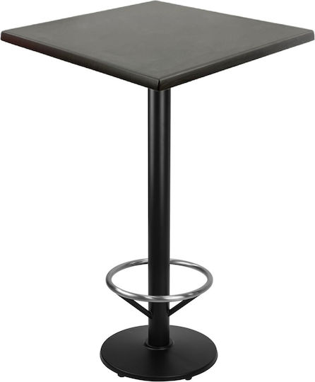 Τετράγωνο Μπαρ Wenge, Black 70x70x112εκ. Τετράγωνο Μπαρ Wenge, Black 70x70x112εκ.