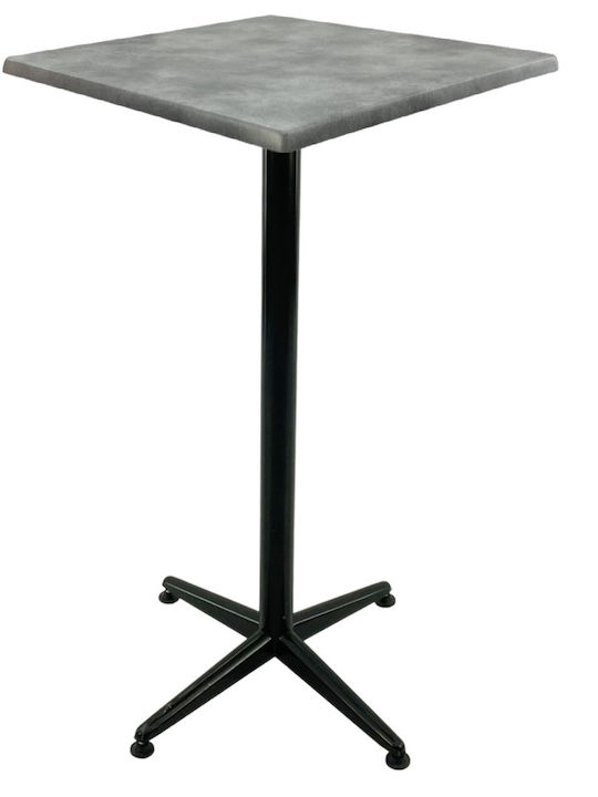 Copperfield Masă Pătrată Bar Din Lemn Cu Ramă Metalică Neagră 70x70x107cm