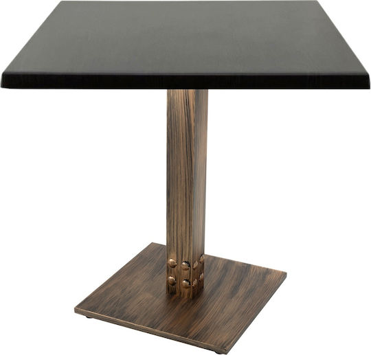 Τετράγωνο Τραπεζαρίας Wenge, Vintage Bronze 80x80x74εκ. Τετράγωνο Τραπεζαρίας Wenge, Vintage Bronze 80x80x74εκ.