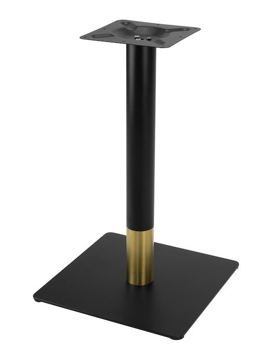 Masă Pătrată Bar Din Lemn Cu Ramă Metalică 70x70x74cm