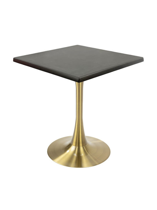 Masă Pătrată Bar Din Lemn Cu Ramă Metalică Wenge 70x70x74cm