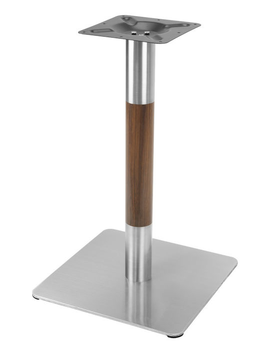 Masa Pătrată Bar Din Lemn Cu Ramă Metalică Wenge 70x70x74cm