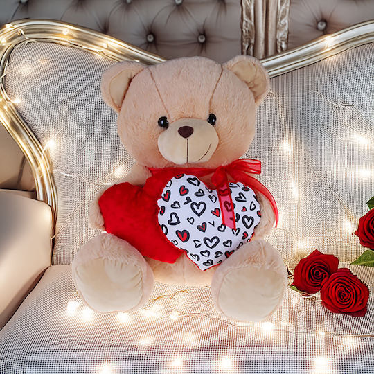 Much toys & gifts Λούτρινο Αρκουδάκι Καρδιά Αγίου Βαλεντίνου 60 εκ.