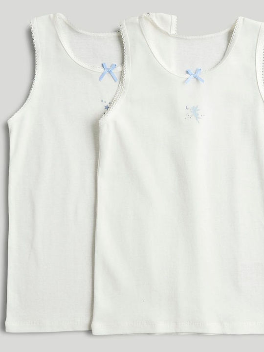 Mothercare Σετ Παιδικά Φανελάκια Αμάνικα Λευκά 2τμχ