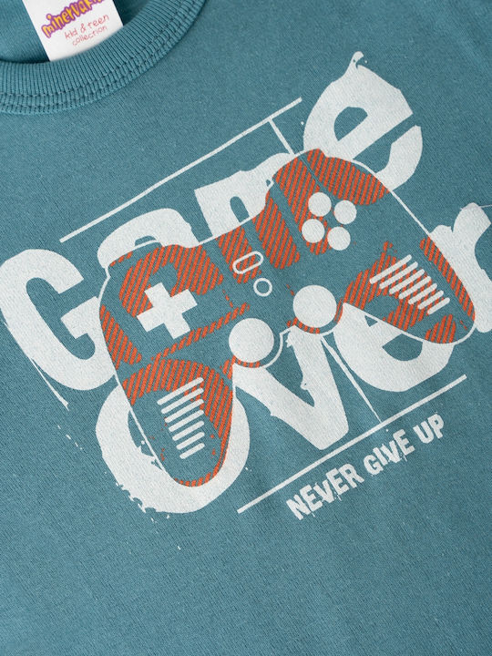 Παιδική Μπλούζα Κοντομάνικη Blue Green Game Over