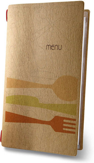 DAG Style Menu Holder Made of Cellulose in Brown Colour Custom Eco