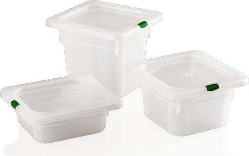Raki Polypropylen Gastronorm Pfanne 1/6-100 176x162x100mm 1,5l Weiße