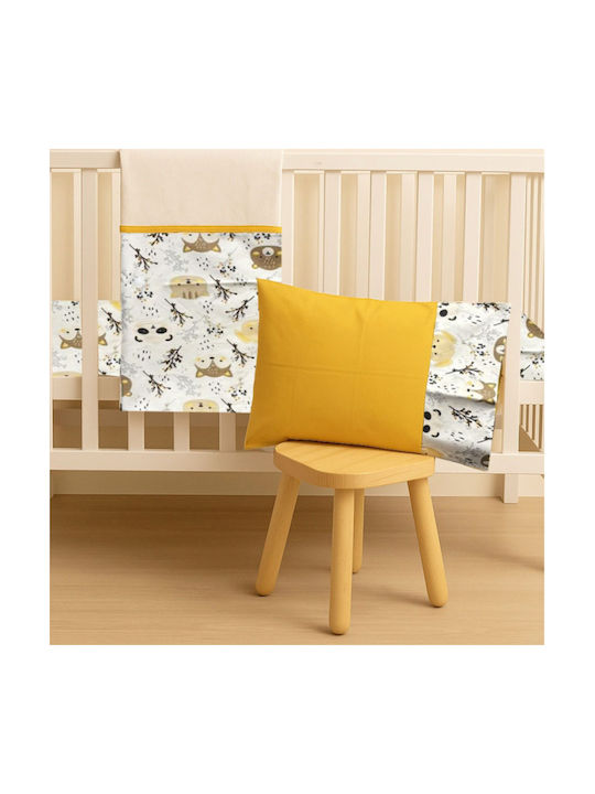 abo Baby Sheets Set Crib Cotton White 70x140cm 3pcs