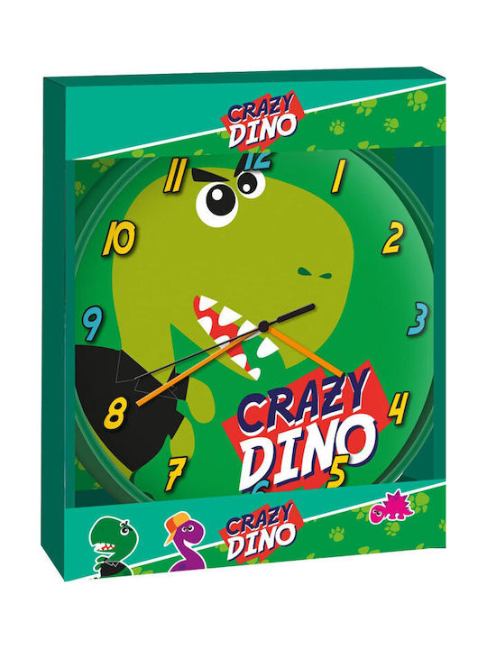 Dinosaurier Grüne Wanduhr 25 cm