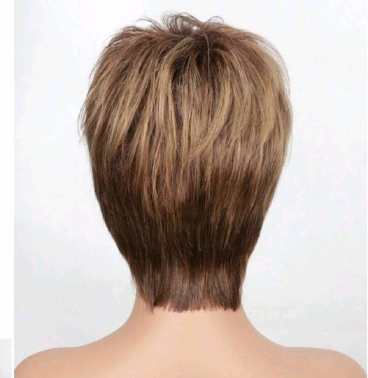 Wig with Synthetic Hair in Light Chestnut Color 20cm