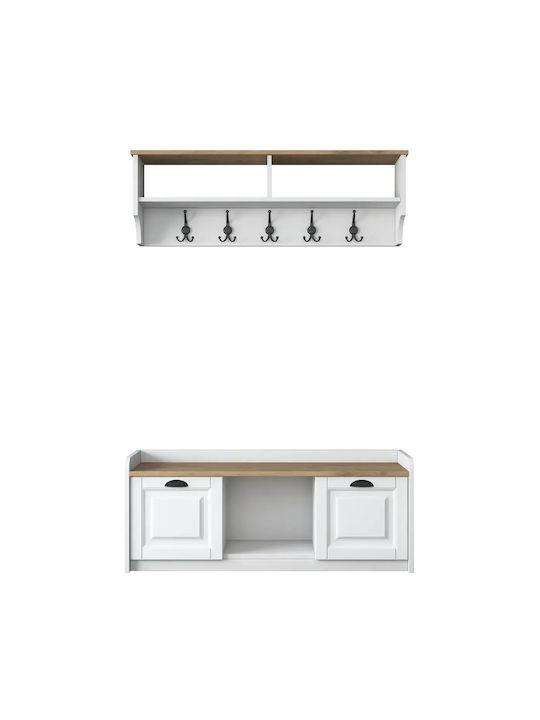 SteweHome Flurmöbel & Aufbewahrung mit Schuhregal Kremástra Topíou Eísodous 120x40x45cm
