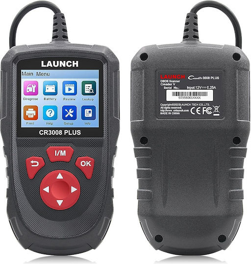 Tester Auto Launch Creader Cr3008 Plus Obd2 Diagnoză Completă Ecran Color 2.8" Compatibil 99% Vehicule Funcții Avansate Protocoale Multiple
