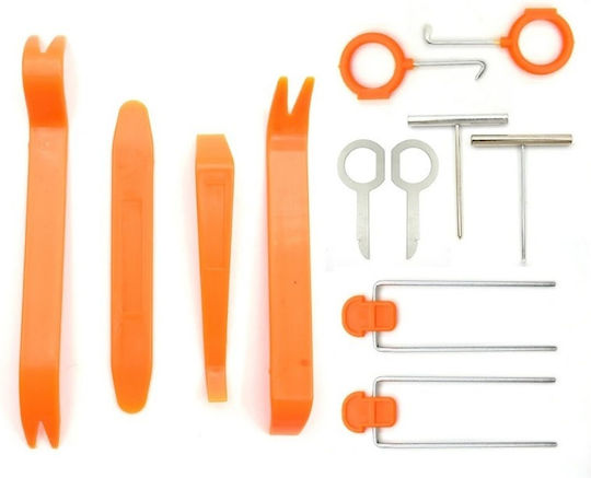12-teilige Set Entfernt Polster Innenraum Auto Elemente D0087 Kunststoff Orange