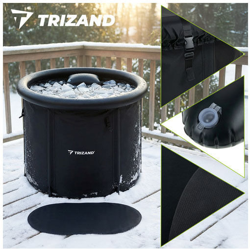 Trizand Cryotherapy Device Foldable Winter Barrel 320l Ice Bath 66x26x14 Cm Trizand