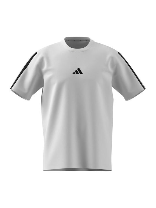 Essentials 3-stripes Αθλητικό T-shirt Λευκό