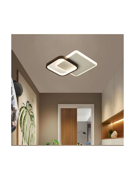 Home Lighting Πλαφονιέρα Οροφής 20εκ. Μαύρη με Ενσωματωμένο LED