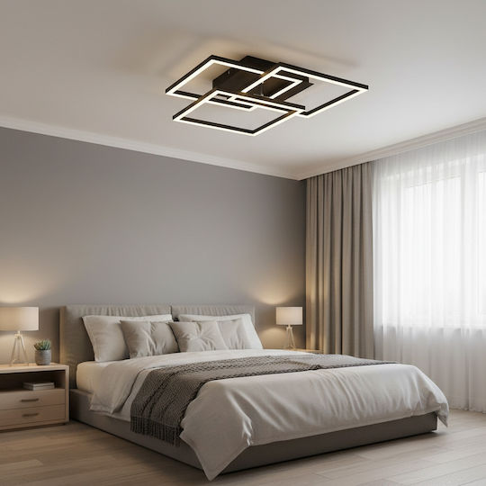 Trio Lighting Mobile Ceiling Mount Light 39cm Black with Integrated LED and Remote Control