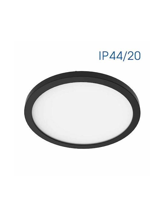 Vivalux Nebula Ceiling Mount Light Bathroom 30cm Black with Integrated LED