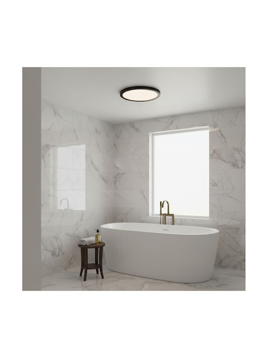 Vivalux Nebula Ceiling Mount Light Bathroom 30cm Black with Integrated LED