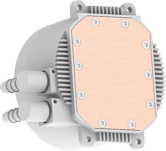 Aqirys Aquarius 360 Υδρόψυξη AIO CPU με 3 Ανεμιστήρες 120mm και ARGB Φωτισμό Λευκή