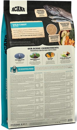 Acana Classics Wild Coast 14.5kg Dry Dog Food Gluten Free With Herring and Salmon