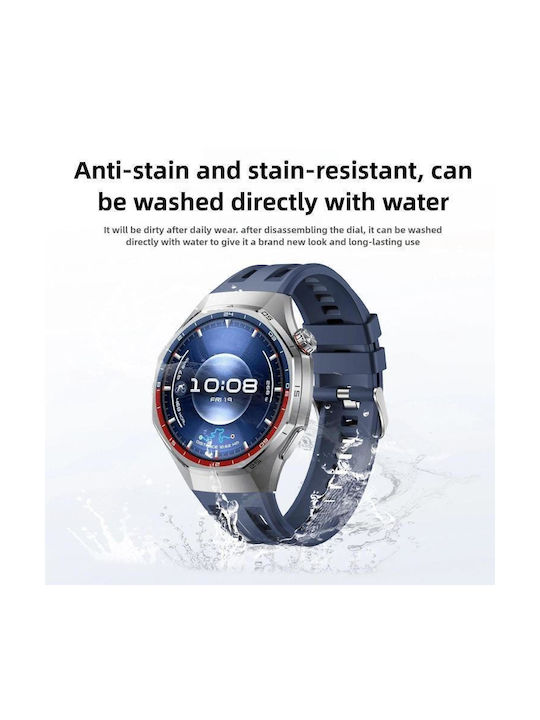 Μονόχρωμο Λουράκι Ρολογιού Σιλικόνης Huawei Watch Gt 6 Pro Κόκκινο