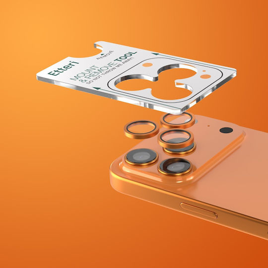 Etteri Camera Protection Tempered Glass Orange for the iPhone 17 Pro, iPhone 17 Pro Max