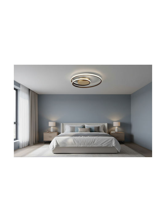 Trio Lighting Zibal Ceiling Mount Light 39cm Gold with Integrated LED