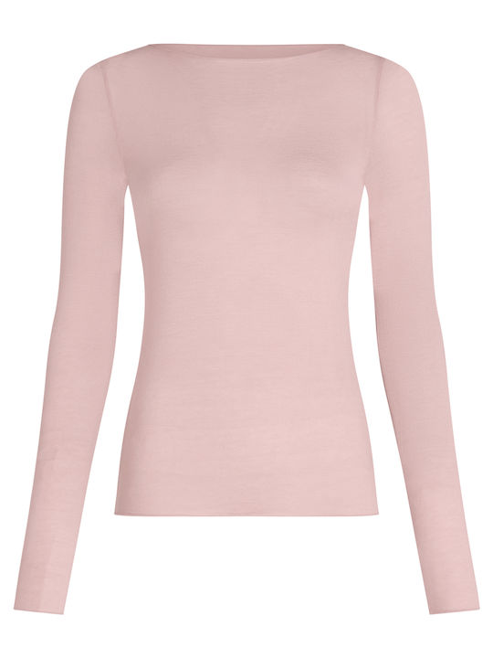 Langärmelig Rosa Damen T-Shirt