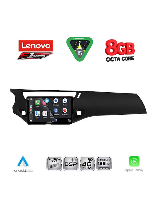 Lenovo Car Audio System for Citroen C3 / DS3 2009-2016 (Bluetooth/USB/WiFi/GPS/Apple-Carplay/Android-Auto) with Touch Screen 9"