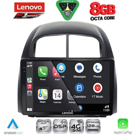 Lenovo Ηχοσύστημα Αυτοκινήτου για Daihatsu Sirion 2006-2012 (Bluetooth/USB/WiFi/GPS/Apple-Carplay/Android-Auto) με Οθόνη Αφής 10"