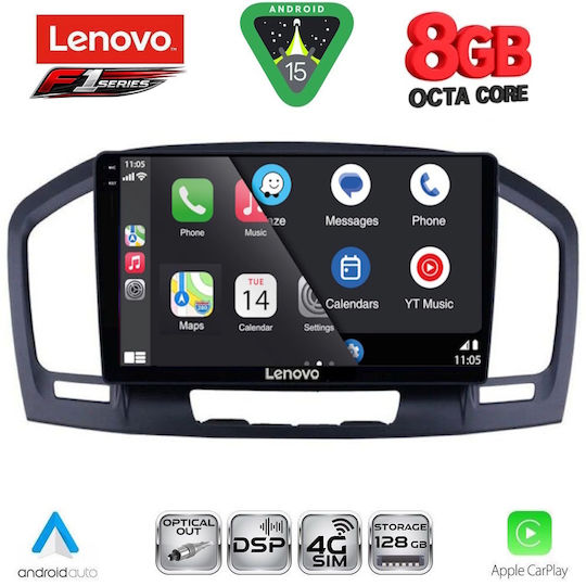 Lenovo Car Audio System for Opel Insignia 2008-2013 (Bluetooth/USB/WiFi/GPS/Apple-Carplay/Android-Auto) with Touch Screen 9"