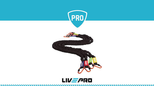 Live Pro Λάστιχο Γυμναστικής Σωληνωτό Μαλακό Μαύρο 1.2m