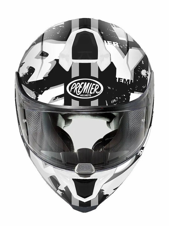 Premier Hyper SR Black / White Мотоциклетна каска Full Face ECE 22.06 1430гр