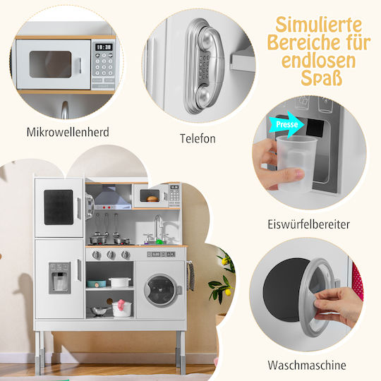 Costway Kinderküche Aus Hölzern Für 3+ Jahre
