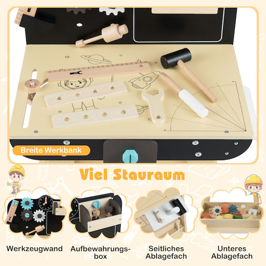 Costway Kinder-Arbeitsbank aus Holz für 3+ Jahre