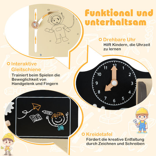 Costway Kinder-Arbeitsbank aus Holz für 3+ Jahre