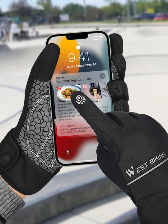 Mănuși Sport Tactile Unisex Mărime S Seria West Biking Negru