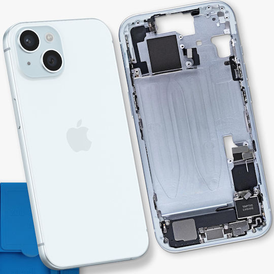 Clappio Средна Рамка За Iphone 15 Прецизно Сигурно Прилягане Син