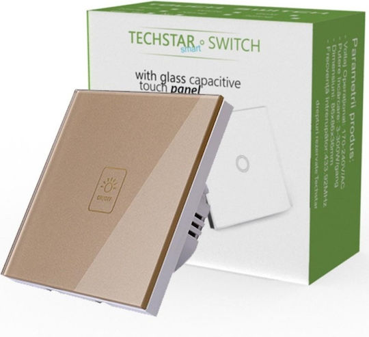 Waterproof Recessed Touch Wall Switch Lighting One-Way with Frame