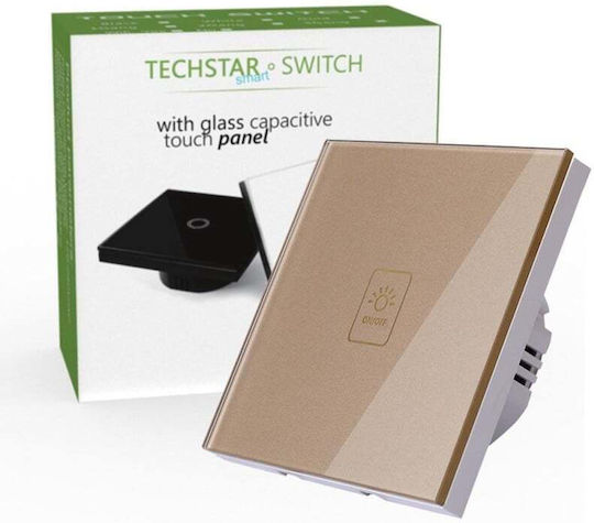 Waterproof Recessed Touch Wall Switch Lighting One-Way with Frame