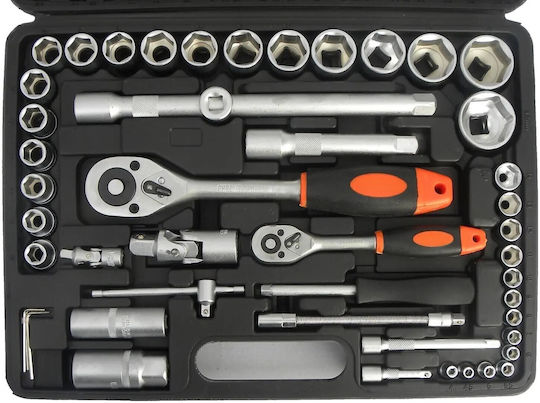 Set de chei tubulare și clichet 1\2" & 1\4" 108buc