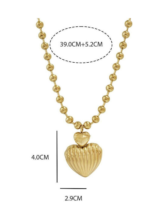 Awear Necklace with design Heart from Steel