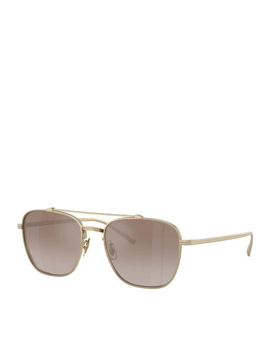 Herren Sonnenbrille mit Gold Metall Gestell und Gold Verlaufsfarbe Linse