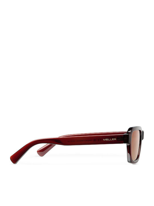 Meller Adisa Men's Sunglasses with Red Plastic Frame and Red Polarized Lens AD-MAROONGBROWN
