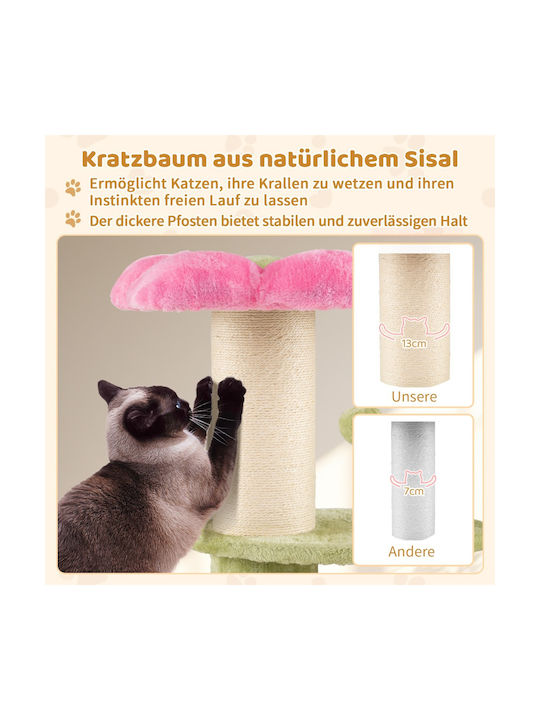 Costway Scratching Post Cat Trees Pink 40x40x69cm